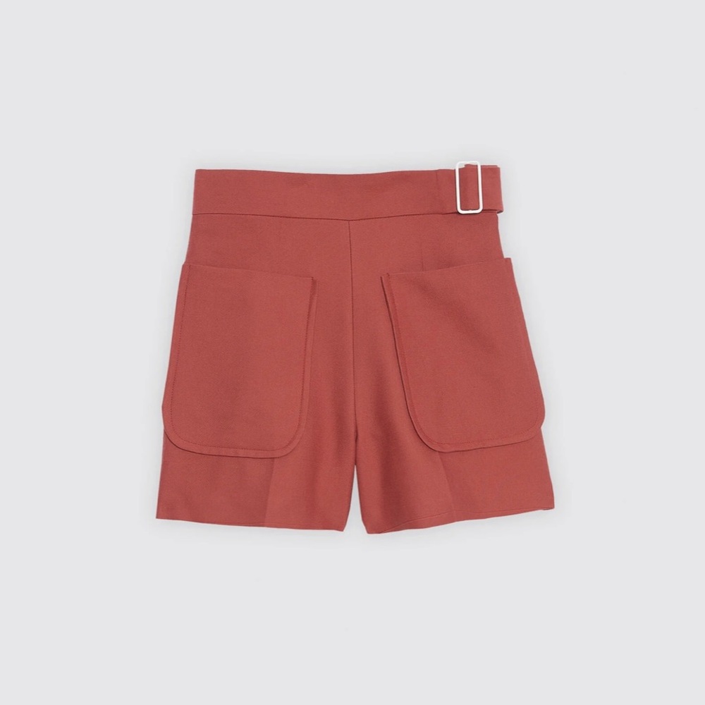 Sandro High Waisted Rust Shorts Sz 36/S
